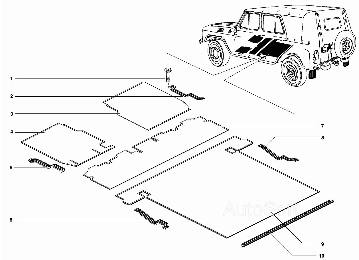 Пол уаз 469. Кожух пола КПП УАЗ 469 схема. Кузов УАЗ 31514 схема. Коврик УАЗ 3151-5109015. Крепежная пластина АКБ УАЗ 31514.