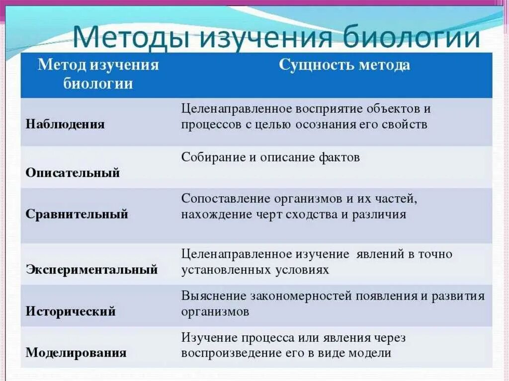 Какая биологическая наука изучает человека. Методы биологических исследований таблица. Методы исследования в биологии 9 класс таблица. Методы изучения биологии 5 класс сущность метода. Методы изучения биологии таблица.