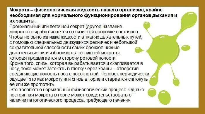 Мокрота без кашля у ребенка лечение