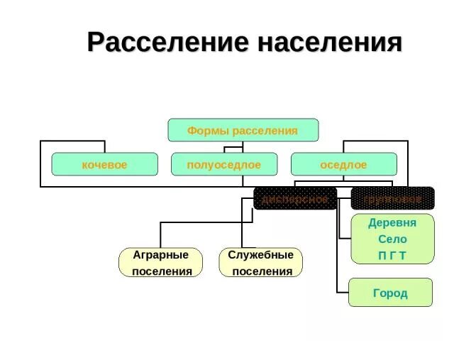 Расселение населения 8 класс