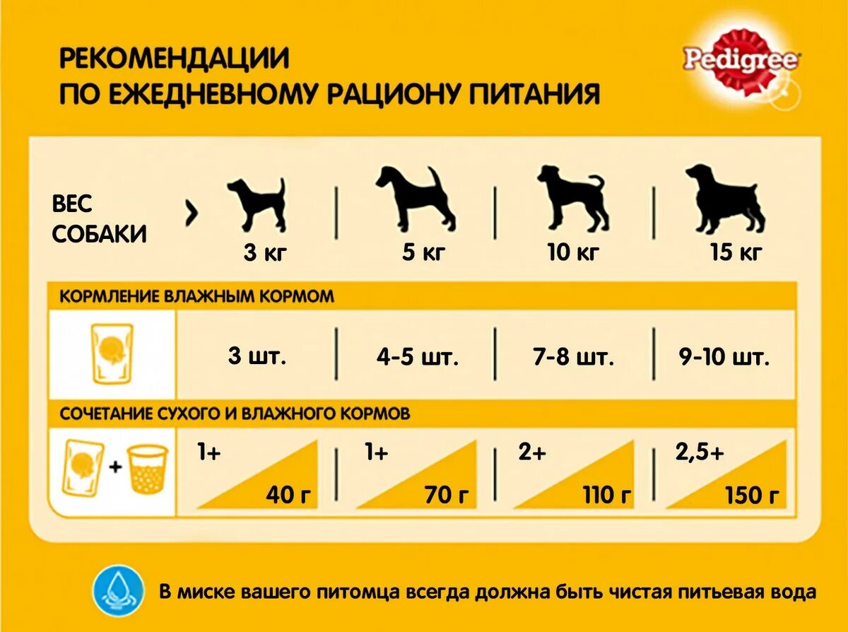 Сколько щенку давать сухого корма в день