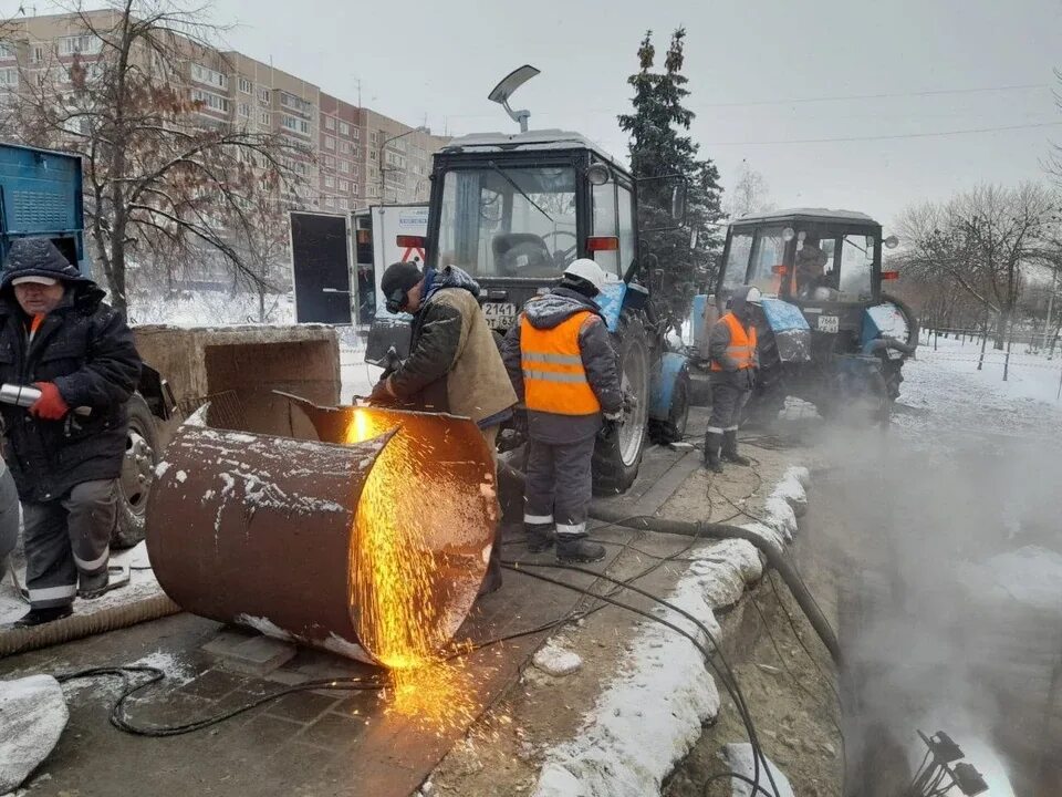 Липецк прорыв теплотрассы