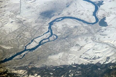 Красноярск со спутника в реальном времени
