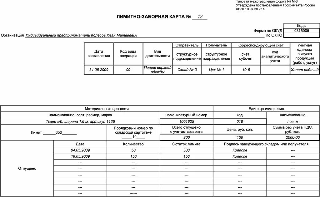 М 8 лимитно заборная карта. Лимитно-заборная карта форма м-8 бланк. М-8 лимитно-заборная карта пример. Форма лимитно-заборной карты на ГСМ.