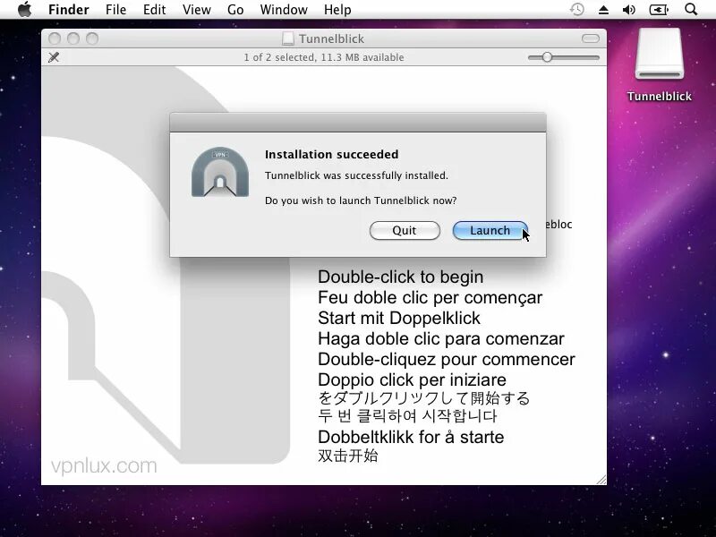 Tunnelblick. OPENVPN установка Mac. Tunnelblick for Mac. VPN Mac os x. Click to launch