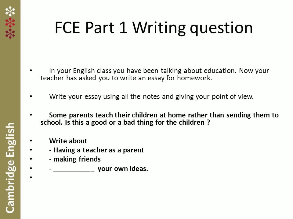 Write a letter task. Эссе FCE. Эссе в FCE план. Эссе английский FCE. FCE writing tasks.