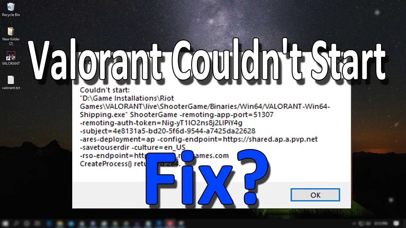 Couldn t start returned 2. Ошибка валорант couldnt start.