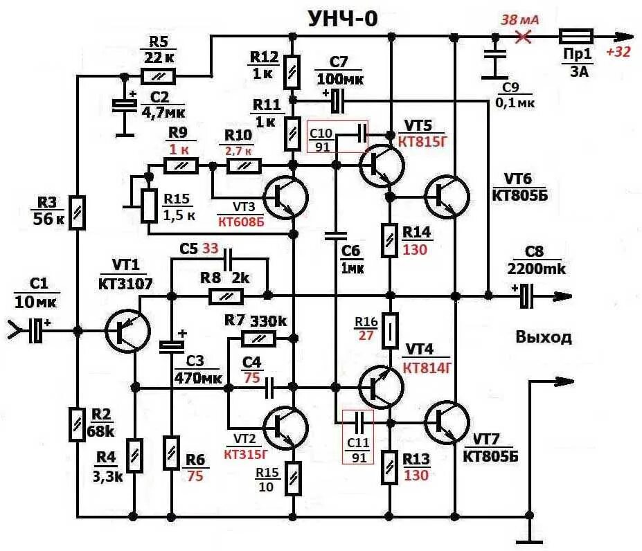 Унч своими руками. Схема усилителя мощности на кт960а. Усилитель мощности на транзисторах кт818 кт819. Транзисторный усилитель 100вт схема. Схема • • усилители низкой частоты (УНЧ.