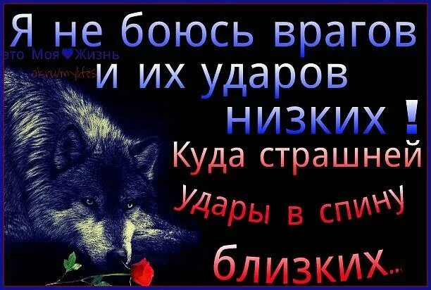 Держи друга рядом а врага еще ближе. Статусы про врагов. И врагов не надо. Бойтесь не врагов а друзей. С такой родней врагов не надо.