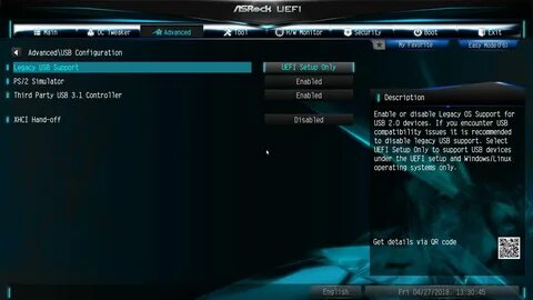 Legacy usb support