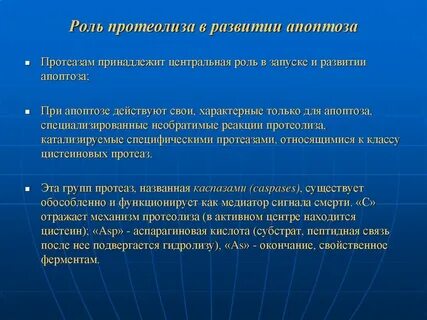 Роль протеолитических ферментов