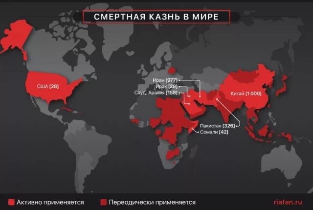 Страны где разрешена казнь