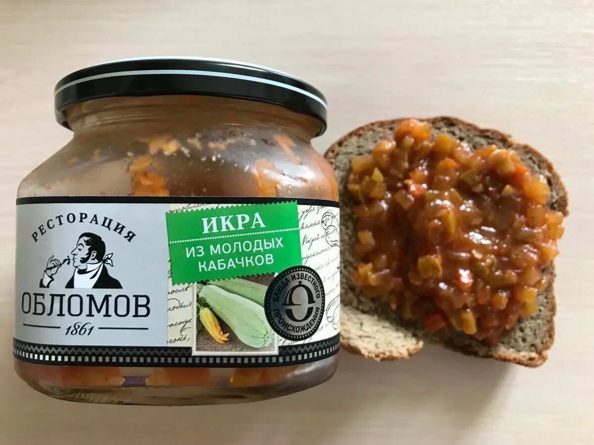 Обломов икра из молодых. Икра ресторация обломов из молодых кабачков, 420 г. ресторация обломов икра грибная.