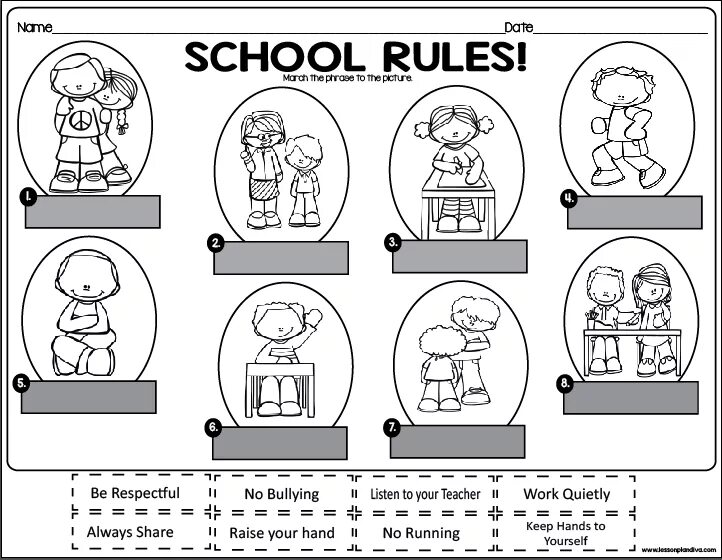 Rules in class. Class rules. School rules. Rules worksheet. правила в школе на английском языке.