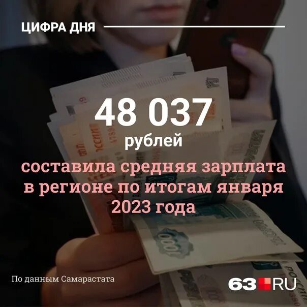 Зарплата 63 ру. Получили зарплату за январь.