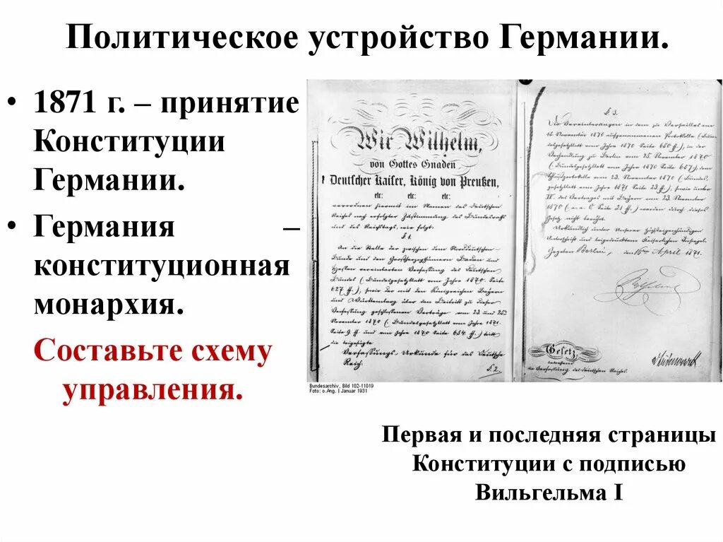 Конституция Германии 1871. Конституция Германии 1871 картинка. Политическая система германской империи Конституция 1871. Конституция Германии 19 века.