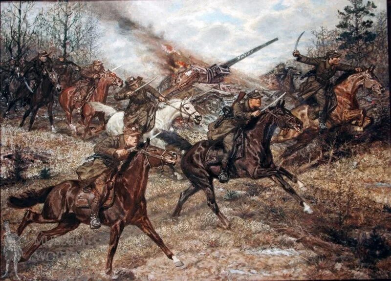 Ежи Коссак битва под Кутно. Ежи Коссак битва под Кутно в 1939 г. Ежи Коссак, картина "битва под Кутно". Польская кавалерия 1939 атака. Кавалерия против танков