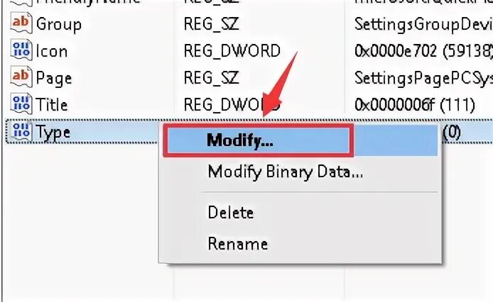 Modify value. Modify value