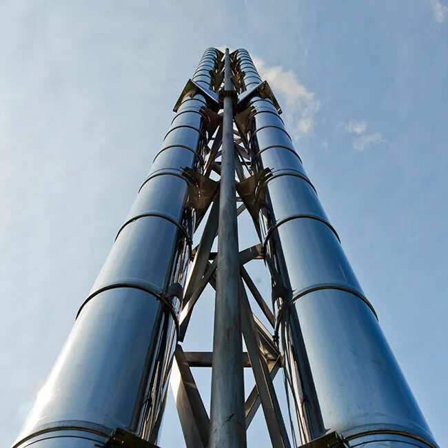 Под дымовой трубы. Чертеж самонесущей дымовой трубы котельной. Дымовые трубы котельных 80 метров. Мачта амс-400-2т трехгранная. Дымовая труба ферменная конструкция.