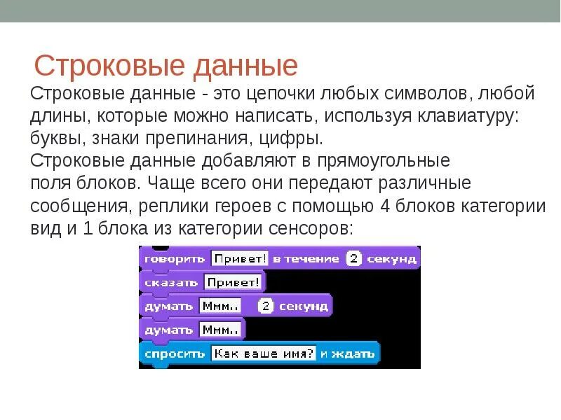 Типы сообщений