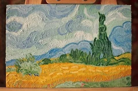 Ван гог поле пшеницы и кипарисы
