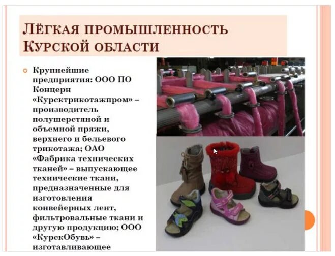 30.Пищевая и легкая промышленность 9 класс
