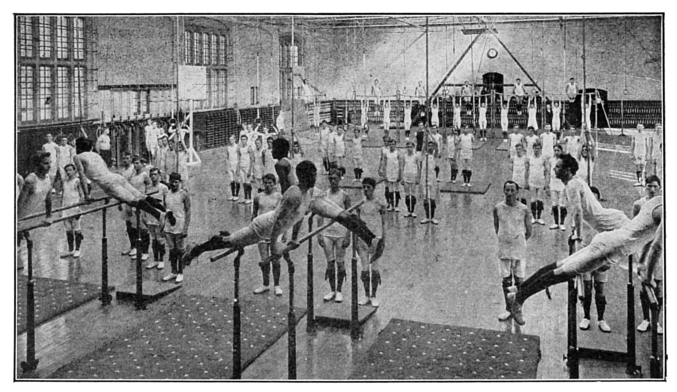 Немецкая гимнастическая система физического воспитания. History gym. History gym. History gym. Gym class black and white.