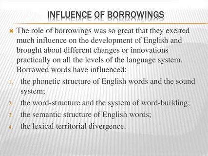 Borrowing words