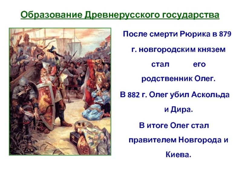 Образование древнерусского государства олегом. 862 – 882 правление в киеве князей аскольда и дира. государство рюрика государство аскольда и дира. 882г. образование древнерусского гос-ва князем олегом. древнерусское государство аскольд и дир.