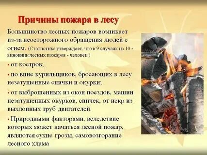 Причина пожара в людях