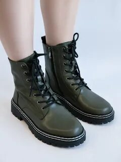Ботинки хаки женские