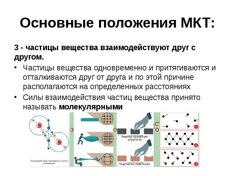 Движение каких постоянных частиц. Частицы вещества взаимодействуют друг с другом. доказательство 3 положения мкт. основные положения молекулярно-кинетической теории. частицы вещества взаимодействуют друг с другом доказательство.