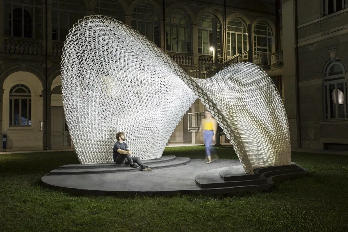 Искусственные объекты созданные человеком. Павильон people's Pavilion. Эйндховен, Нидерланды. 3d принтер в архитектуре. Шар в архитектуре. Трехмерная Графика в архитектуре.