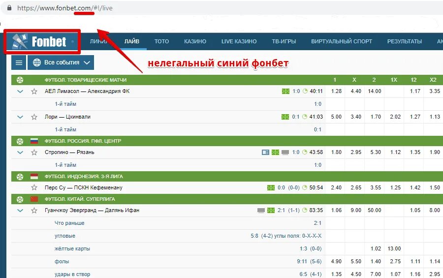 Сайт букмекерской конторы фонбет зеркало сайта
