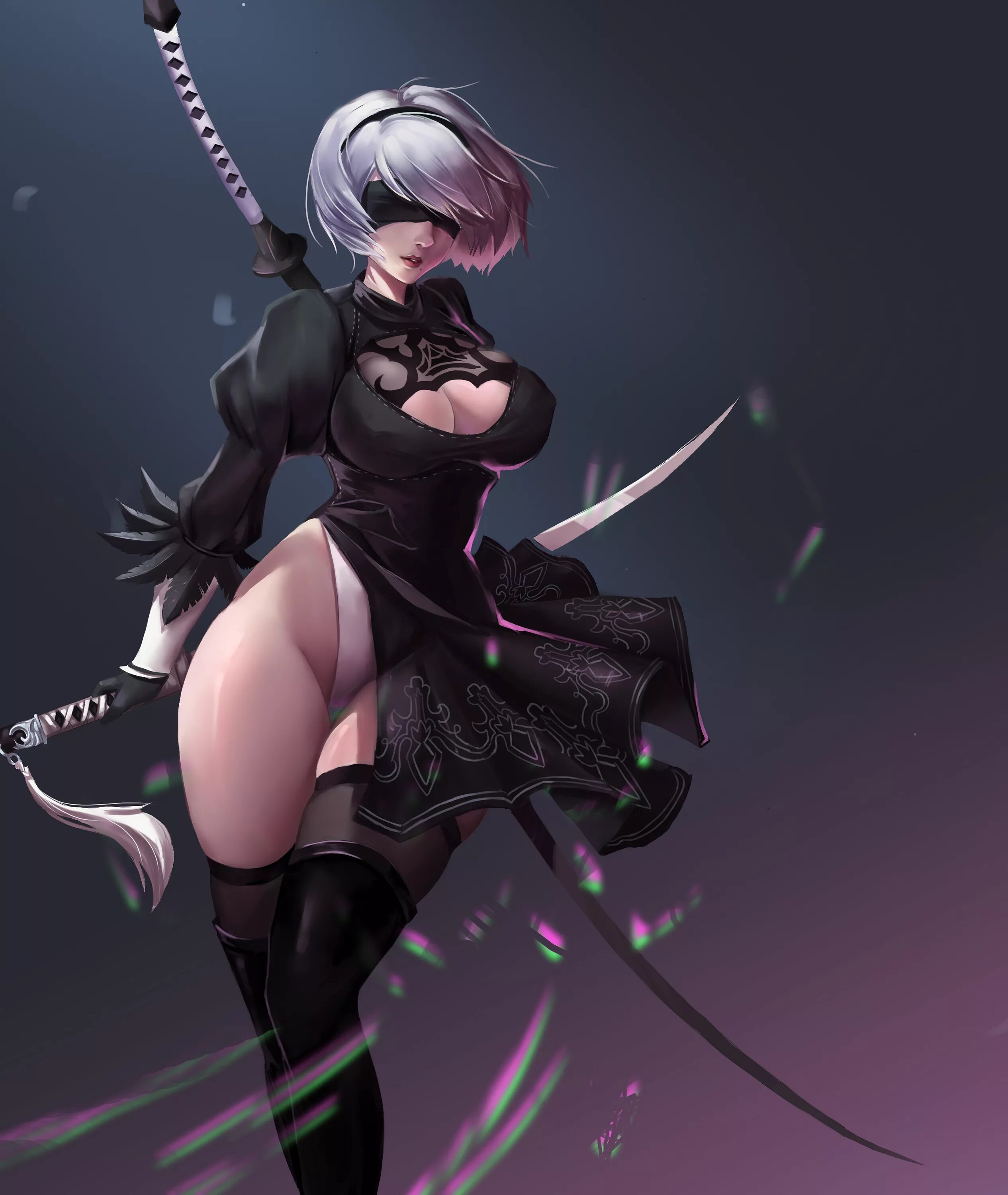 2b automata 18. NIER 2b арт 18. NIER Automata 2b черная. Ниер автомата 2b 18. NIER 2b +18 Хендай.