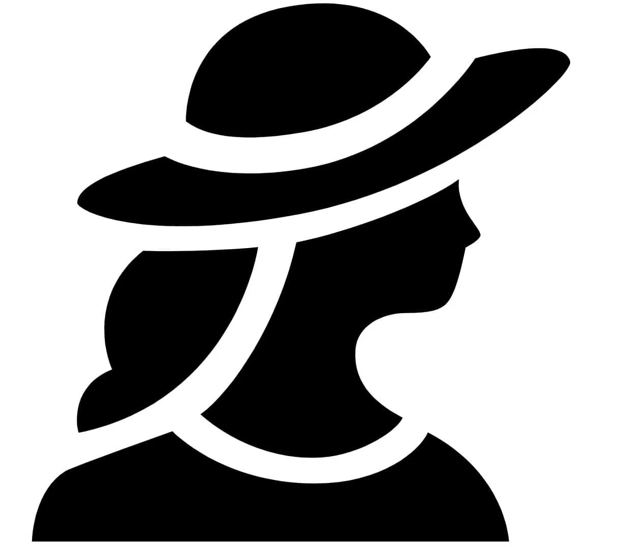 Women icon. Иконка женщина. Символ женщины. Дама в шляпе. Образ значок.