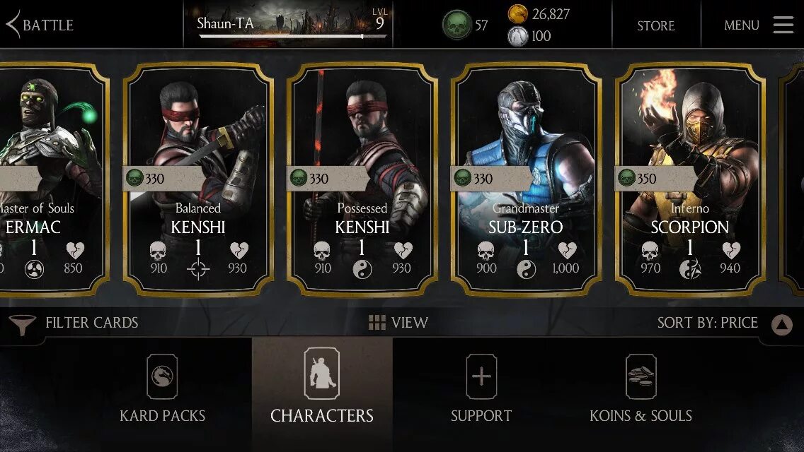 Игра 10 версии андроид. МК 10 мобайл. Карточки мортал комбат мобайл. Mortal Kombat mobile персонажи. Мортал комбат мобайл 2016.