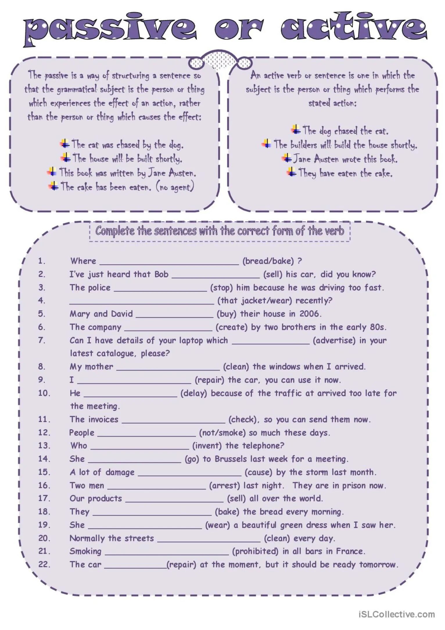 Passive voice present worksheet. Passive Voice Sheet activities. Английский Active or Passive exercises. Passive or Active Worksheets. Active Passive Voice Worksheets.