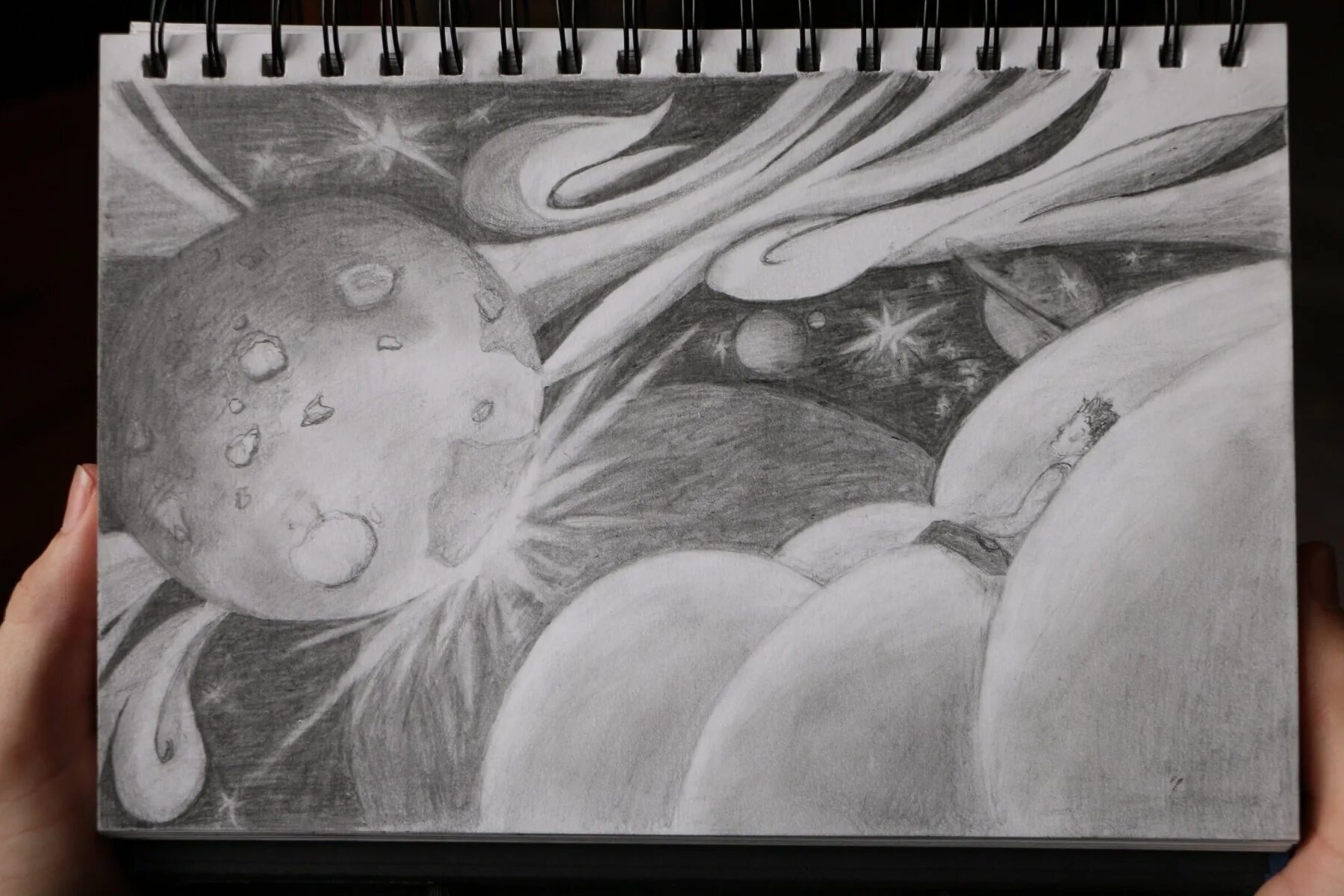 Рисунок космоса простым карандашом. Космос карандашом. Пейзаж космоса карандашом. Космос рисунок карандашом. Космос простым карандашом.