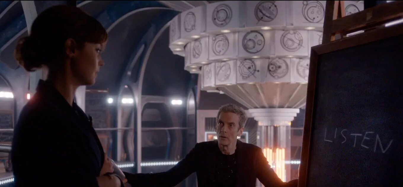 Доктор кто s9e1. 12 доктор и клара в тардис. стивен моффат тардис. двенадцатый доктор listen. доктор кто listen.