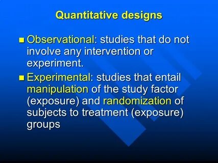 Experimental studies
