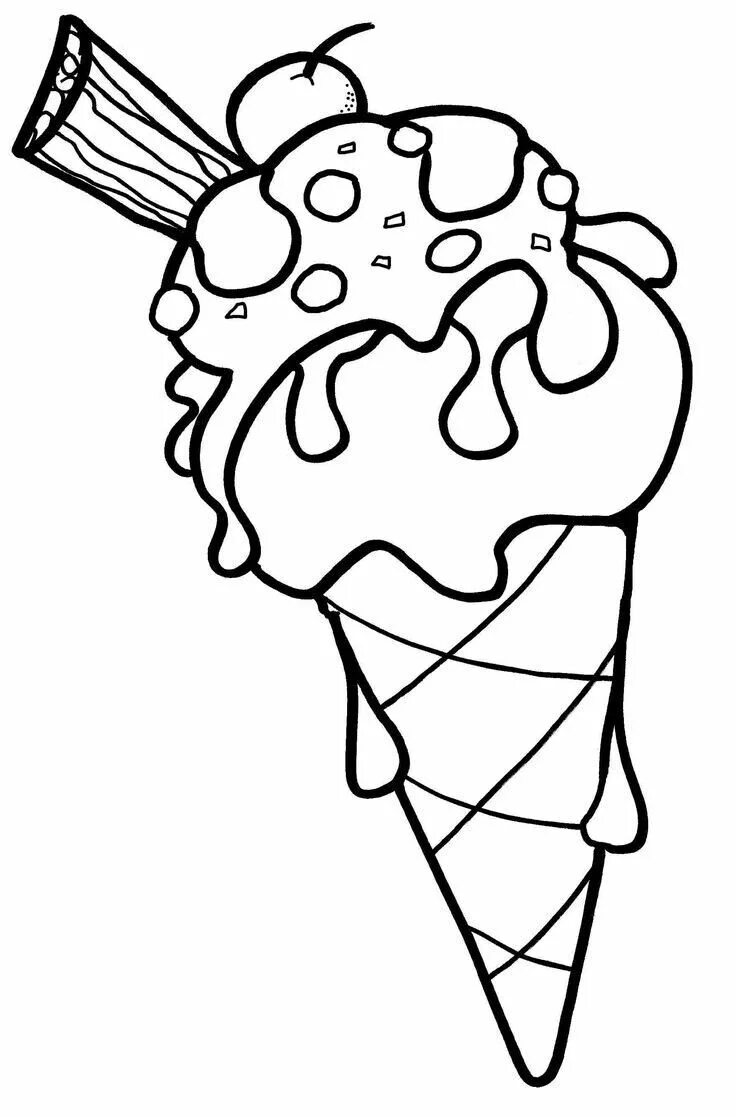 Мороженое раскраска для детей распечатать Easy Drawing Ice Cream YouTube