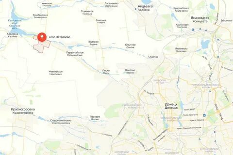 Нетайлово донецкая область на карте