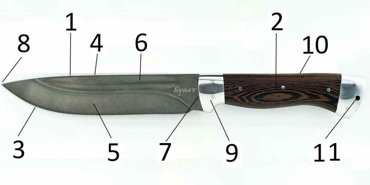 Давление лезвия ножа. Нож лезвие Гарда обух рукоять. Форма клинка охотничьего ножа. Формы рукояти ножа криминалистика. Анатомия ножа Гарда.