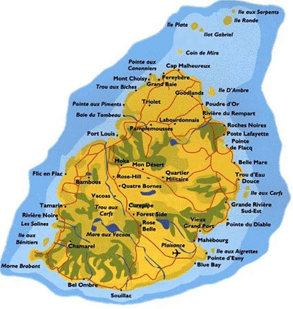 В какой стране находится маврикия. Mauritius на карте. Карта Маврикий подробная. Карта Маврикия с достопримечательностями. Пляжи Маврикия на карте.