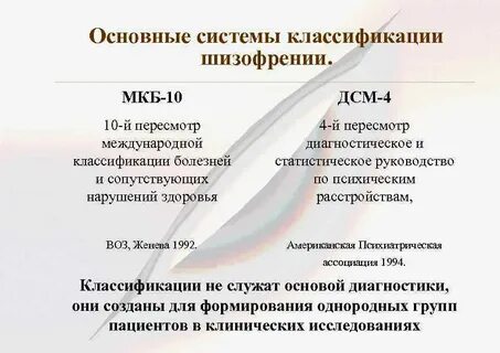 Шизофрения по мкб 10 у взрослых