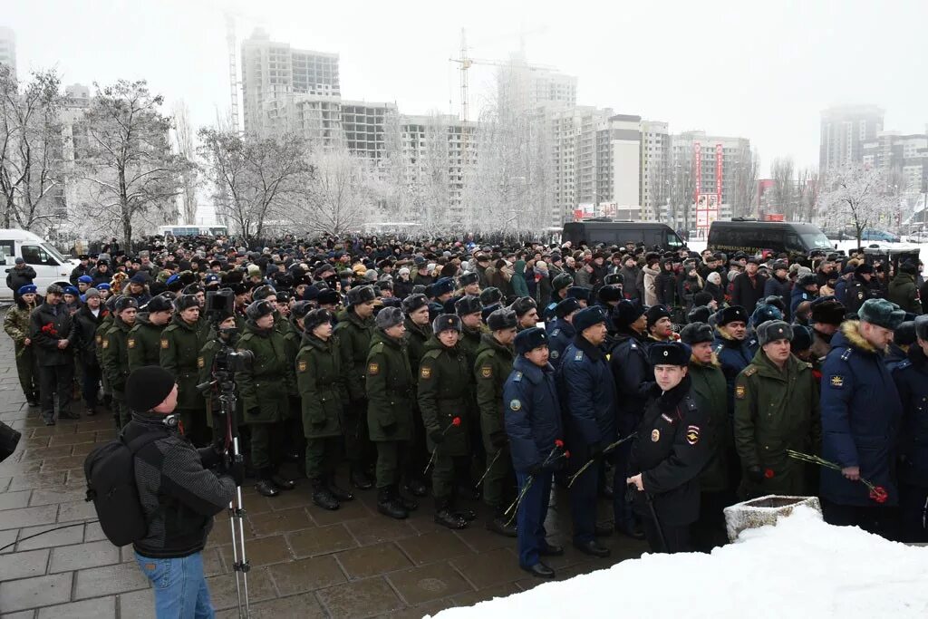 Прощание с летчиками в твери