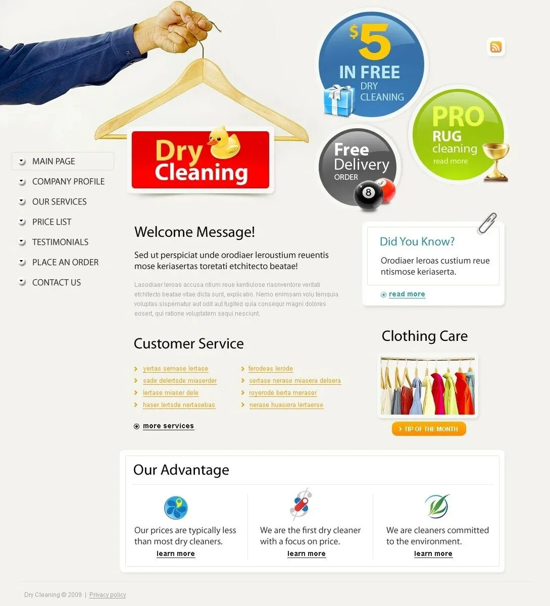 Cleaning services website. Dry Cleaning Price list. Cleaning service website Sample. Clean website.