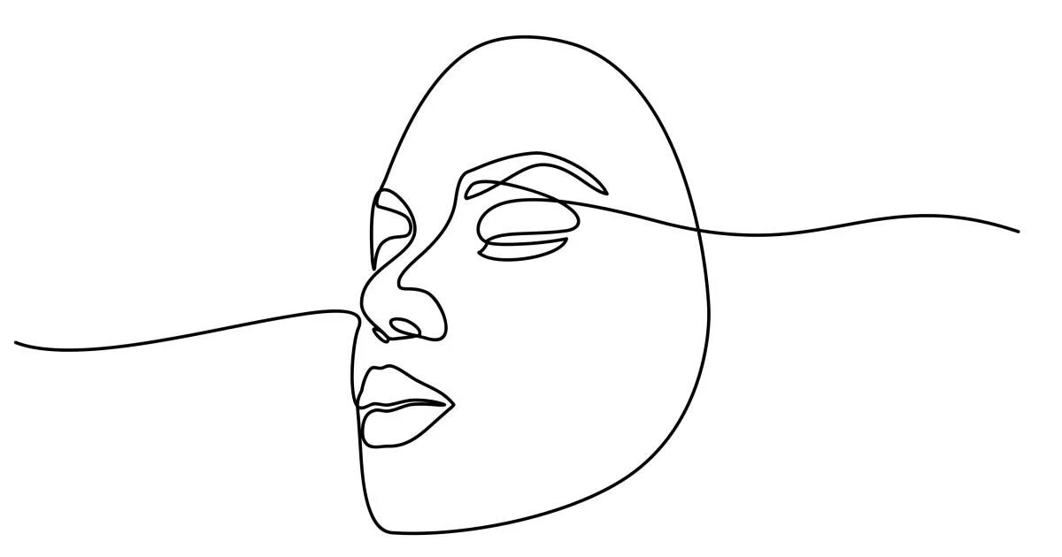 Лицо line. Лицо линиями. лицо одной линией. лицо из линий. женское лицо линиями.