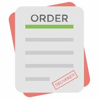 Order summary, payslip, purchase order icon.